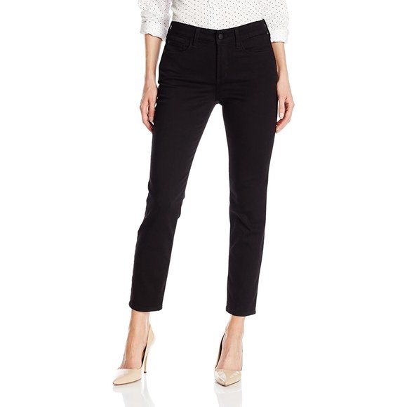 NYDJ Clarissa Skinny Ankle Denim, Black, 2 - Picture 2 of 12